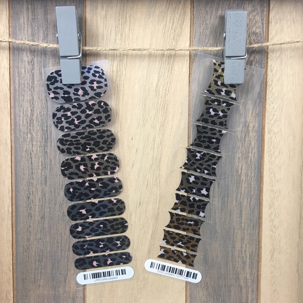 Jamberry Gold Leopard & Gold Leopard Tip NailWraps